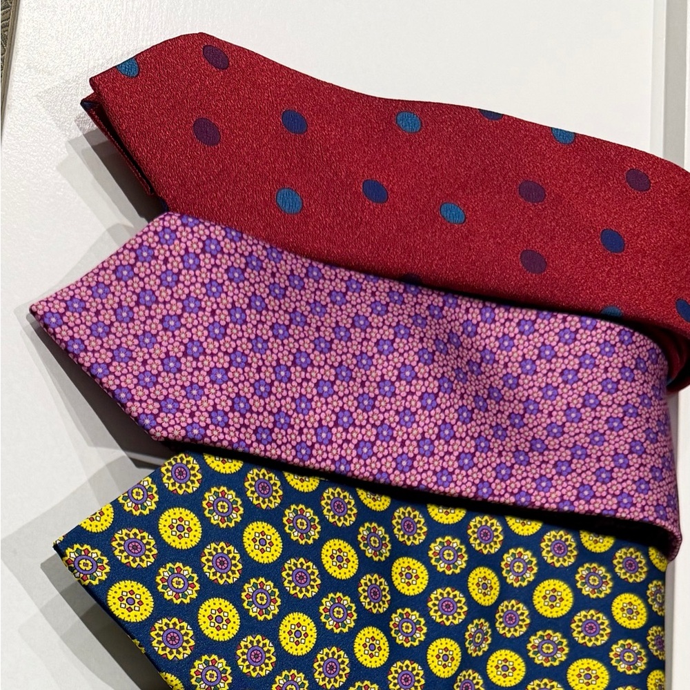 Dolcepunta set of 6 wardrobe Men's Designer Silk Ties - Multicolor - Picture 3 of 12